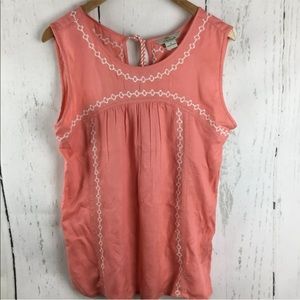 Embroidered Top With Tassels Size Medium